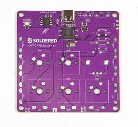 Macro Pad Solder Kit - educational kit for learning soldering - RP2040 - Soldered 333347