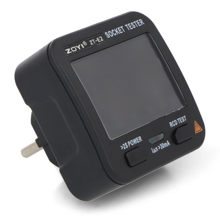 230 V mains socket tester with RCD, NCV and voltage measurement - ZOYI ZT-E2