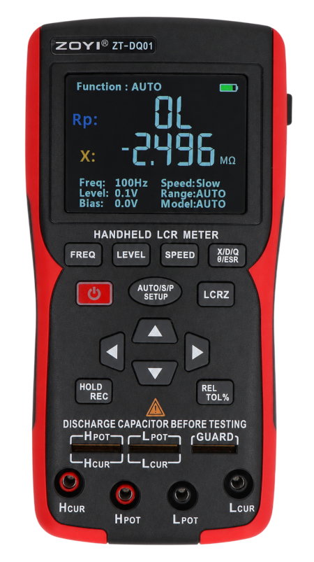 LCR meter with ESR measurement - 100 kHz - ZOYI ZT-DQ01