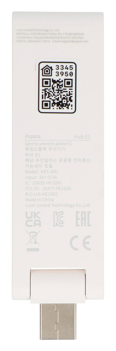 Aqara Hub E1 - ZigBee/WiFi gateway - USB interface