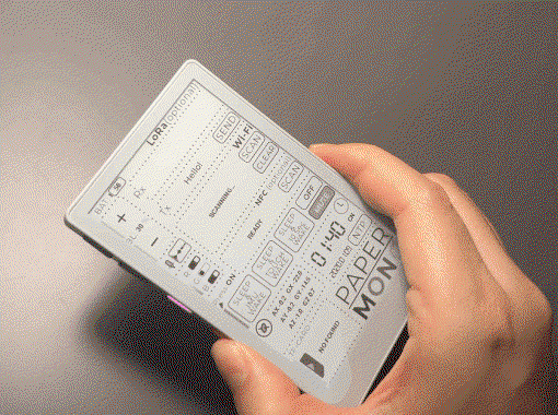 PaperMono - ESP32-S3 development module with 3.97'' e-paper screen, LoRa and NFC - M5Stack C153