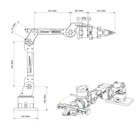 reBot Arm B601-DM - robot arm with 6+1 DoF gripper - Seeedstudio 100065783
